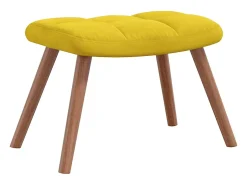 Poltrona | Cadeira Relax com banco veludo amarelo mostarda SHL475152