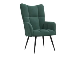 Poltrona | Cadeira Relax com banco veludo verde-escuro SHL139185
