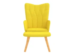 Poltrona | Cadeira Relax com banco tecido amarelo mostarda SHL523295