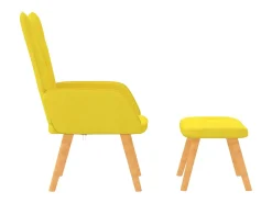 Poltrona | Cadeira Relax com banco tecido amarelo mostarda SHL523295