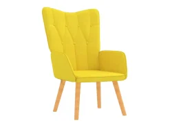 Poltrona | Cadeira Relax com banco tecido amarelo mostarda SHL523295