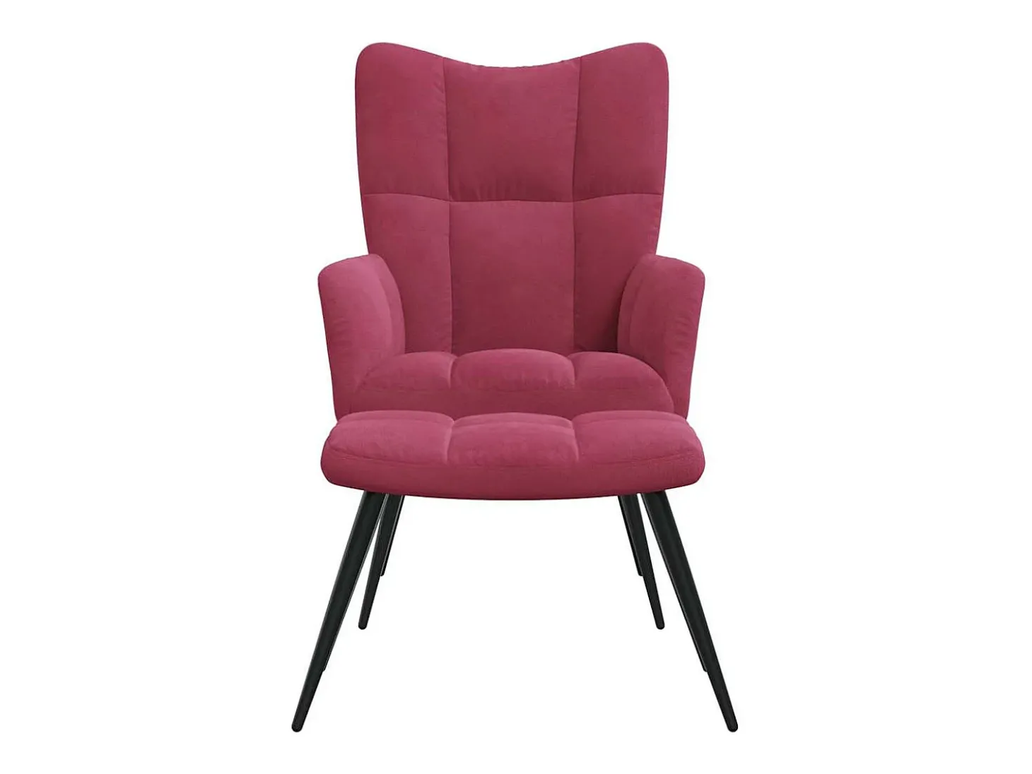 Poltrona | Cadeira Relax com banco veludo vermelho tinto SHL94972