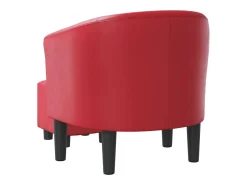 Poltrona | Cadeira Relax com apoio de pés couro artificial vermelho SHL436079