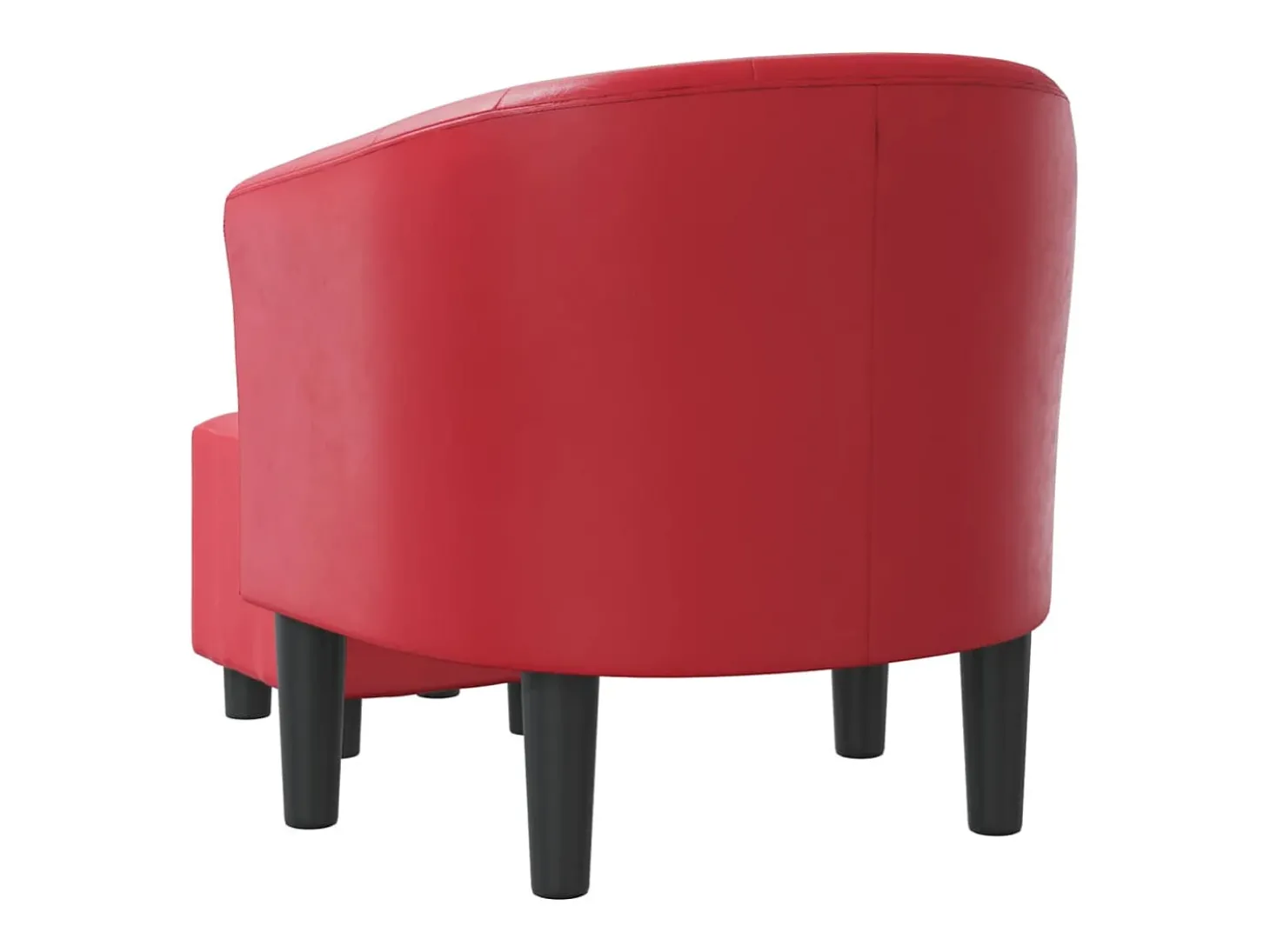 Poltrona | Cadeira Relax com apoio de pés couro artificial vermelho SHL436079
