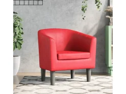 Poltrona | Cadeira Relax couro artificial vermelho SHL690633
