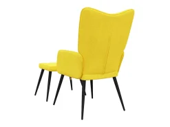 Poltrona | Cadeira Relax com banco tecido amarelo mostarda SHL972587