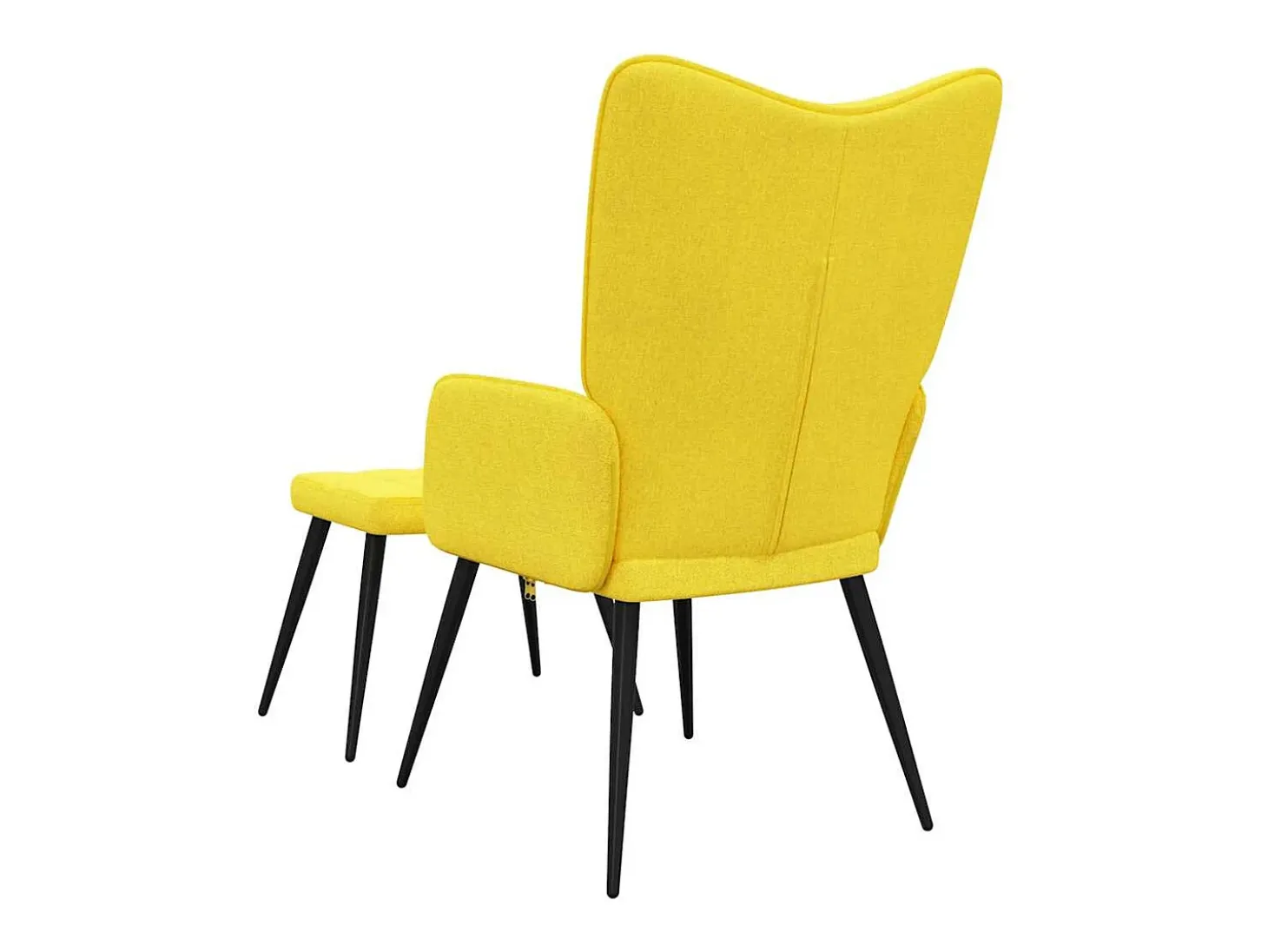 Poltrona | Cadeira Relax com banco tecido amarelo mostarda SHL972587