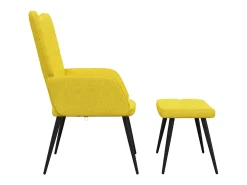 Poltrona | Cadeira Relax com banco tecido amarelo mostarda SHL972587