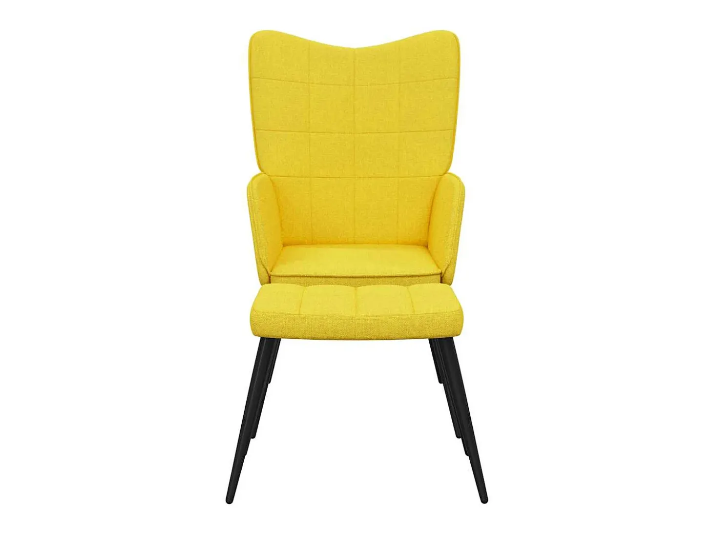 Poltrona | Cadeira Relax com banco tecido amarelo mostarda SHL972587
