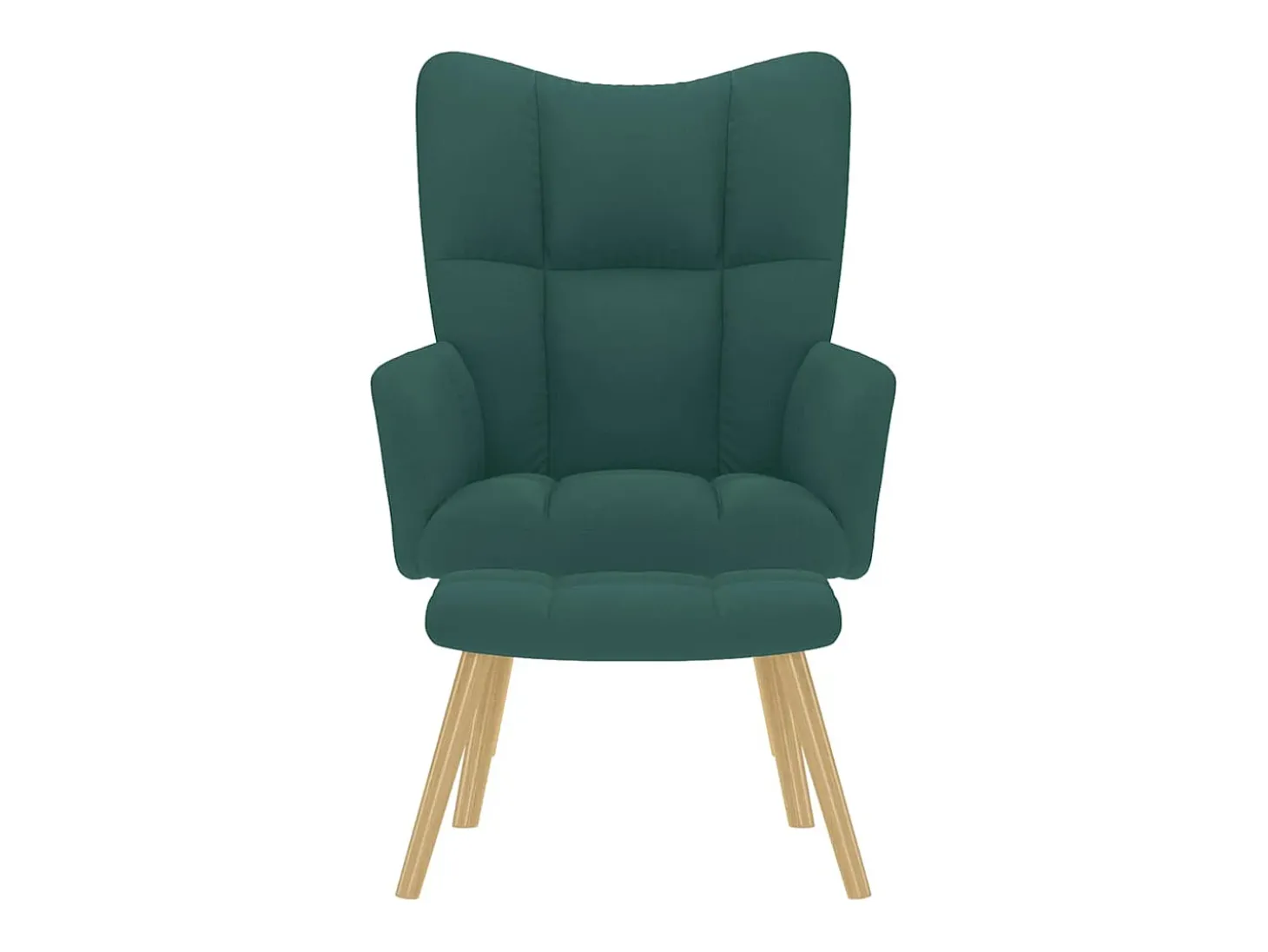 Poltrona | Cadeira Relax com banco p/ pés tecido verde-escuro SHL189919