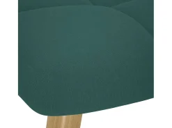 Poltrona | Cadeira Relax com banco p/ pés tecido verde-escuro SHL189919