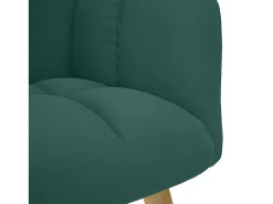 Poltrona | Cadeira Relax com banco p/ pés tecido verde-escuro SHL189919