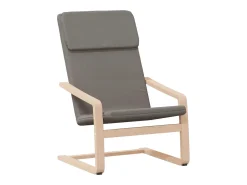 Poltrona | Cadeira Relax com banco p/ pés tecido cinza-acastanhado SHL323731