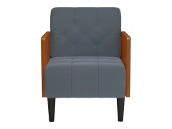 Poltrona | Cadeira Relax com apoio de braços 55 cm veludo cinzento-escuro SHL504018
