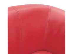 Poltrona | Cadeira Relax com apoio de pés couro artificial vermelho SHL439606