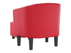 Poltrona | Cadeira Relax com apoio de pés couro artificial vermelho SHL439606