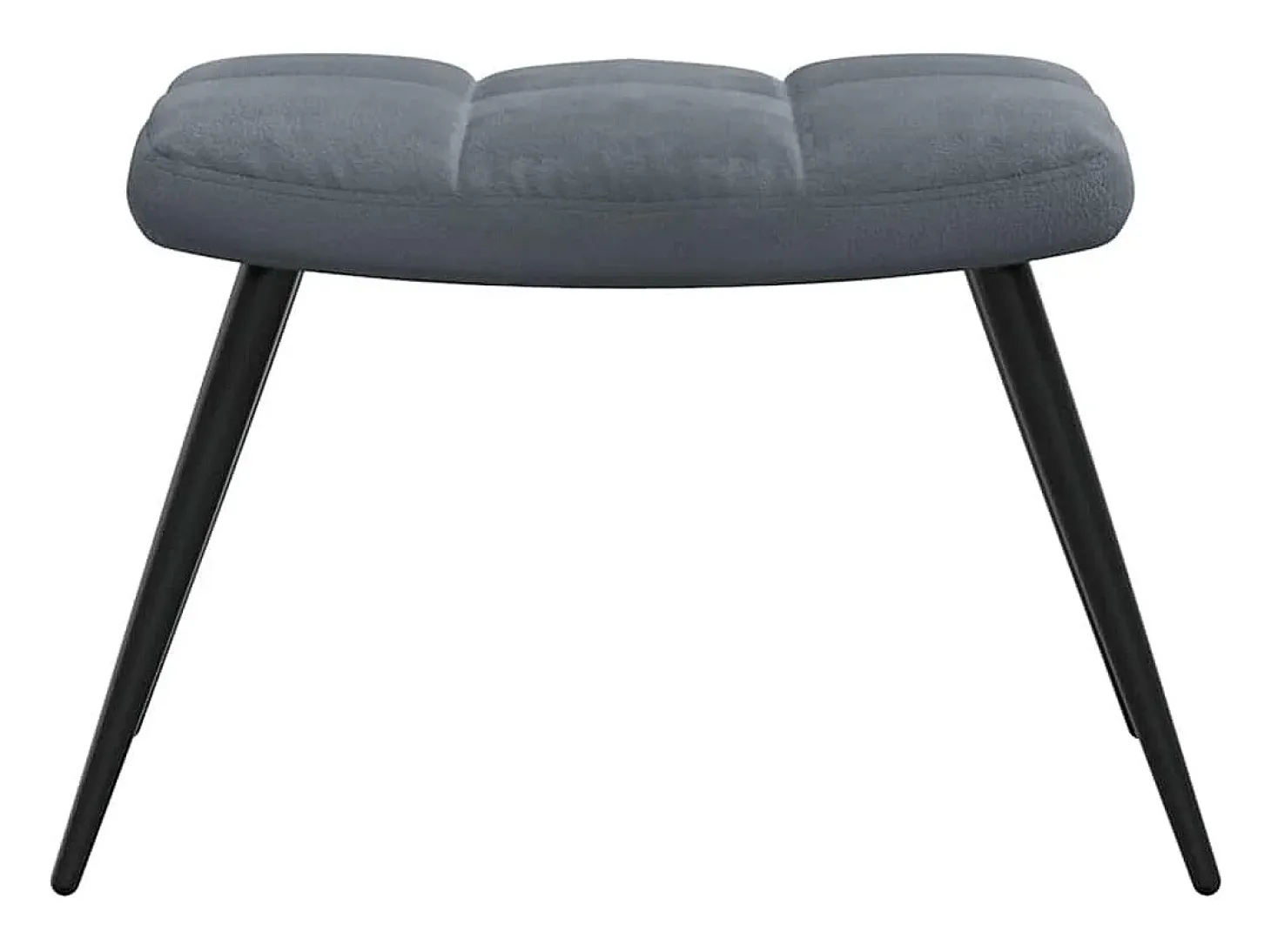 Poltrona | Cadeira Relax com banco veludo cinzento-escuro SHL640119