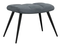 Poltrona | Cadeira Relax com banco veludo cinzento-escuro SHL640119