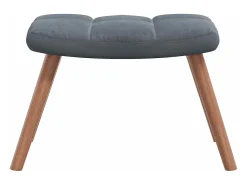 Poltrona | Cadeira Relax com banco veludo cinzento-escuro SHL609431