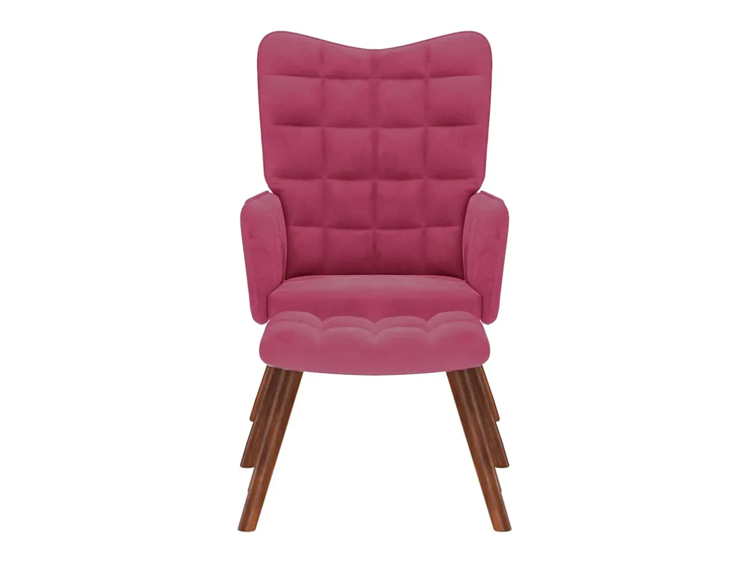 Poltrona | Cadeira Relax com banco veludo vermelho tinto SHL93386