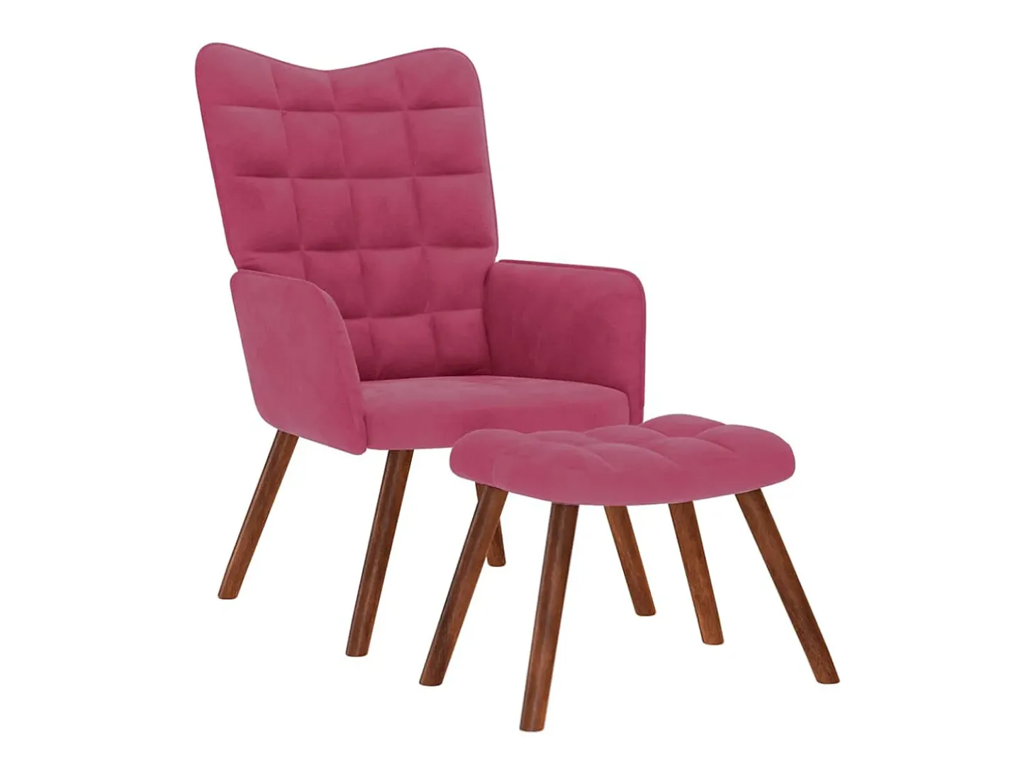 Poltrona | Cadeira Relax com banco veludo vermelho tinto SHL93386