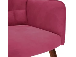Poltrona | Cadeira Relax com banco veludo vermelho tinto SHL93386