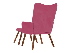 Poltrona | Cadeira Relax com banco veludo vermelho tinto SHL93386