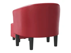 Poltrona | Cadeira Relax com apoio de pés couro artificial vermelho-tinto SHL506339