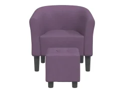 Poltrona | Cadeira Relax com apoio de pés tecido roxo SHL28397