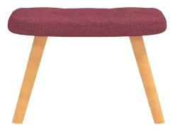 Poltrona | Cadeira Relax com banco tecido vermelho tinto SHL498099