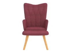 Poltrona | Cadeira Relax com banco tecido vermelho tinto SHL498099