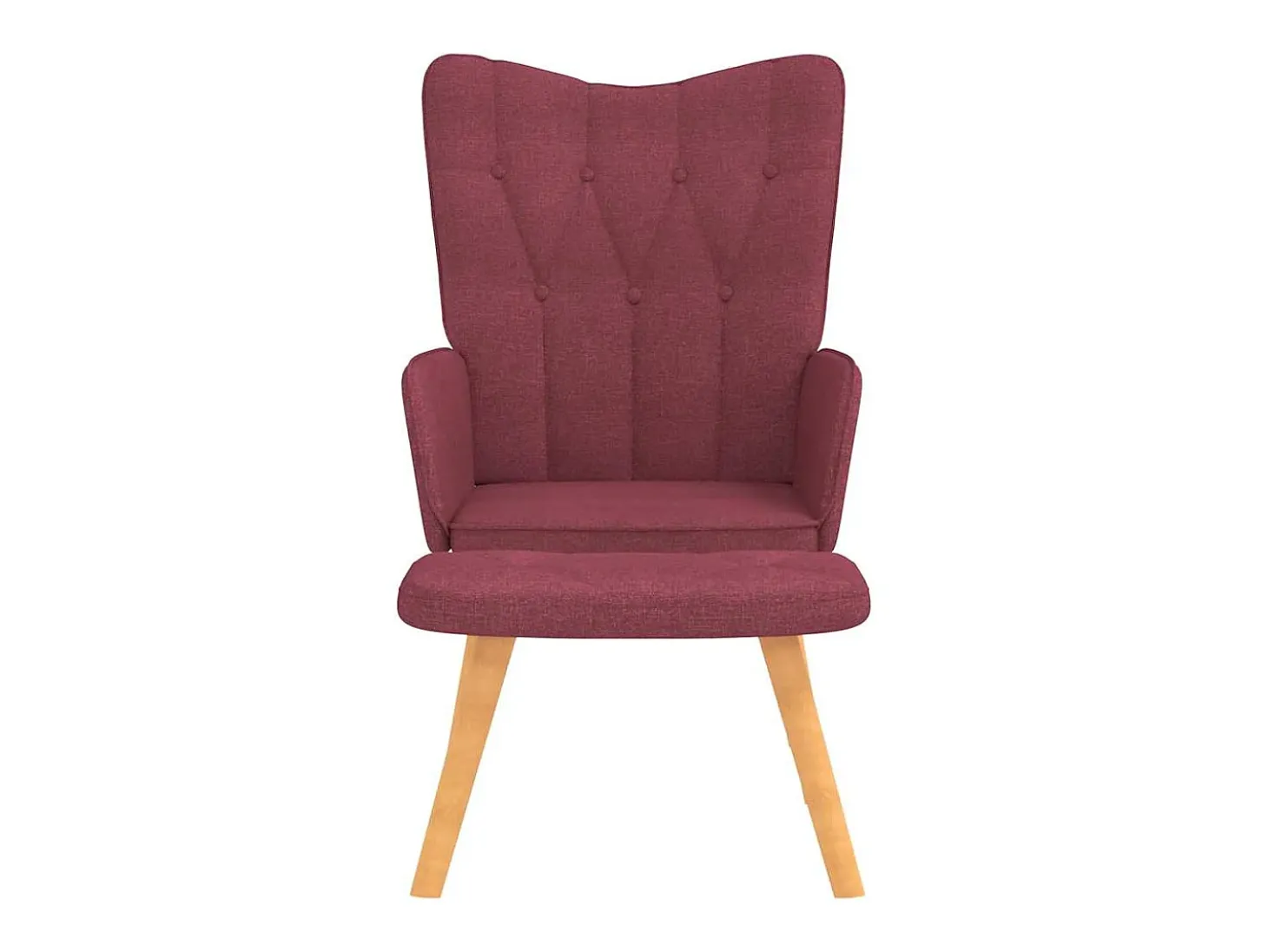 Poltrona | Cadeira Relax com banco tecido vermelho tinto SHL498099