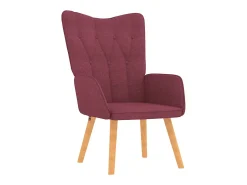 Poltrona | Cadeira Relax com banco tecido vermelho tinto SHL498099