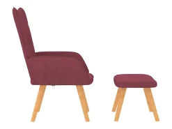 Poltrona | Cadeira Relax com banco tecido vermelho tinto SHL498099