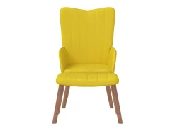 Poltrona | Cadeira Relax com banco veludo amarelo mostarda SHL461117