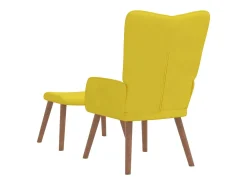 Poltrona | Cadeira Relax com banco veludo amarelo mostarda SHL461117
