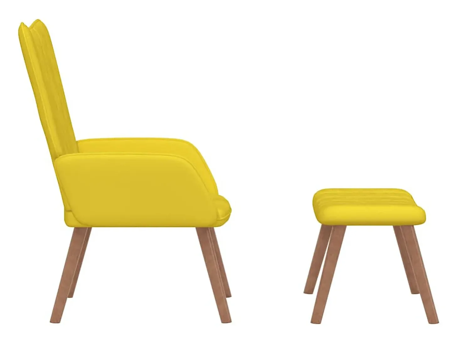 Poltrona | Cadeira Relax com banco veludo amarelo mostarda SHL461117