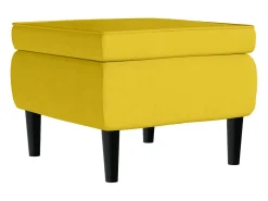 Poltrona | Cadeira Relax com banco veludo amarelo mostarda SHL732887