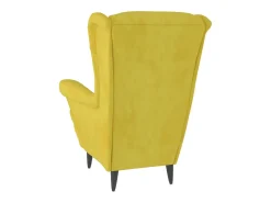 Poltrona | Cadeira Relax com banco veludo amarelo mostarda SHL732887