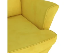Poltrona | Cadeira Relax com banco veludo amarelo mostarda SHL732887