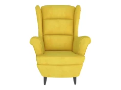 Poltrona | Cadeira Relax com banco veludo amarelo mostarda SHL732887