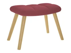 Poltrona | Cadeira Relax com banco p/ pés tecido vermelho tinto SHL465206