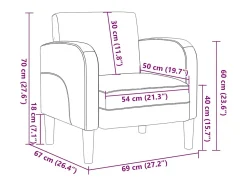 Poltrona | Cadeira Relax com apoios de braços 54 cm couro artificial SHL416327
