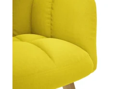 Poltrona | Cadeira Relax com apoio de pés tecido amarelo-claro SHL572587