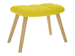 Poltrona | Cadeira Relax com apoio de pés tecido amarelo-claro SHL572587