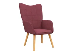 Poltrona | Cadeira Relax com banco tecido vermelho tinto SHL962287