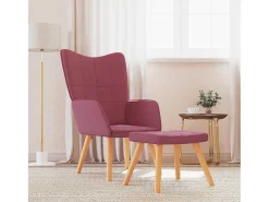 Poltrona | Cadeira Relax com banco tecido vermelho tinto SHL962287