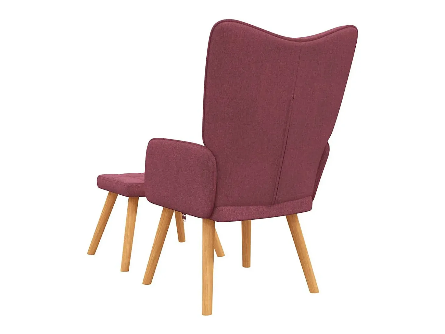 Poltrona | Cadeira Relax com banco tecido vermelho tinto SHL962287