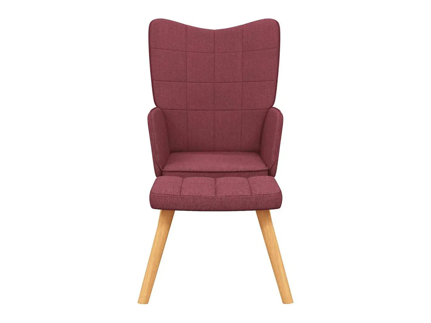 Poltrona | Cadeira Relax com banco tecido vermelho tinto SHL962287