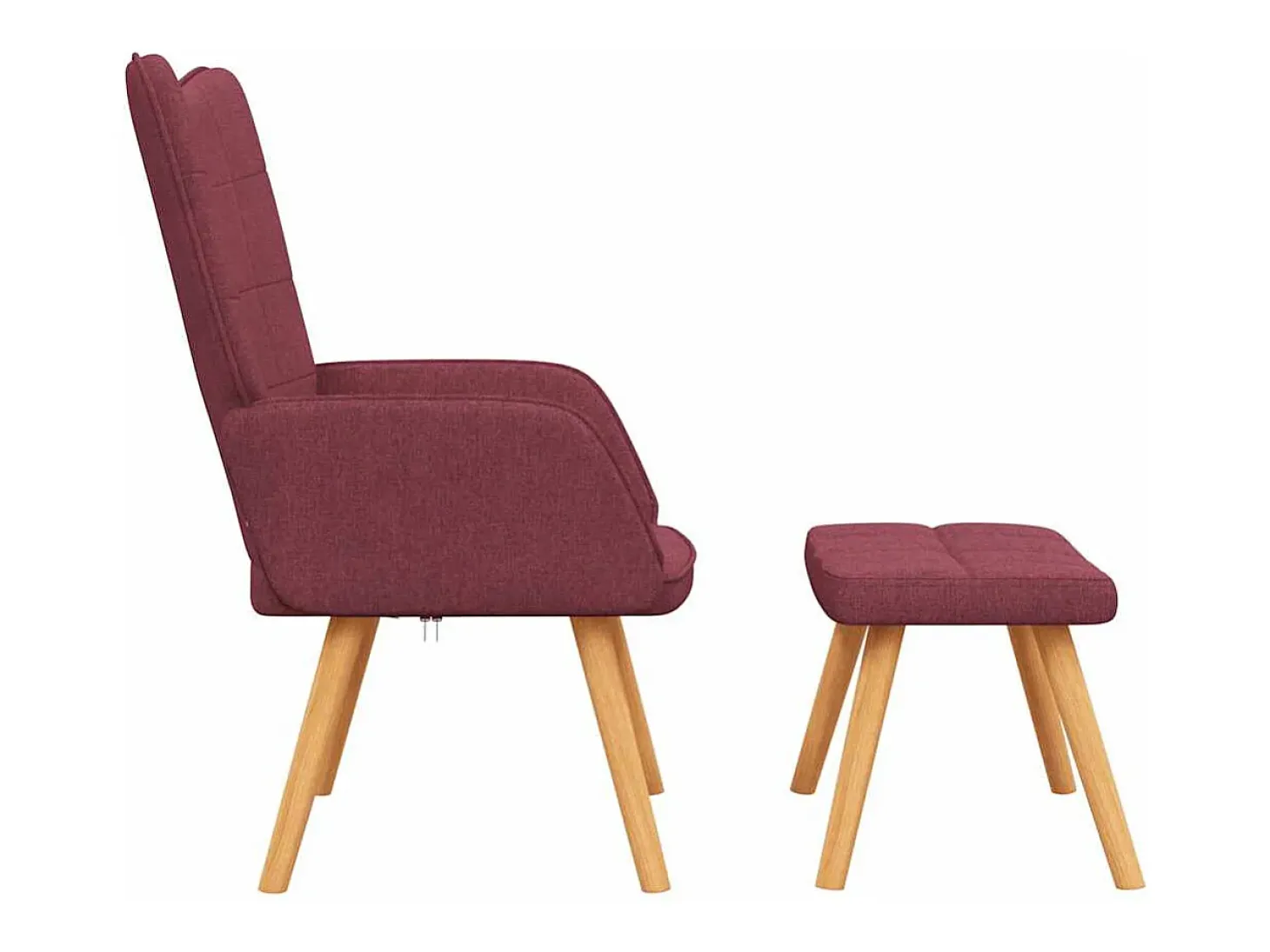Poltrona | Cadeira Relax com banco tecido vermelho tinto SHL962287